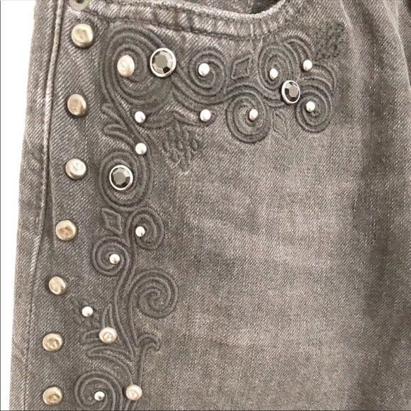 Polo Ralph Lauren Callen Studded High Rise Slim Jeans Black Sz 24 - Picture 6 of 13